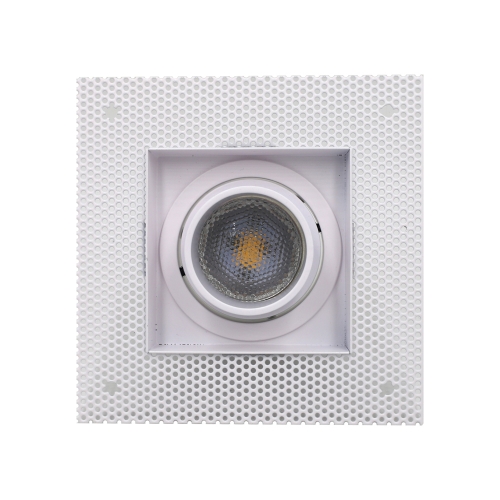 Square white anti-glare embedded trimless down light