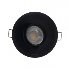 Black round 360 degree rotatable anti glare downlight fixtures