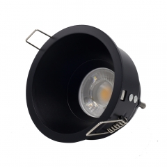 Black round 360 degree rotatable anti glare downlight fixtures