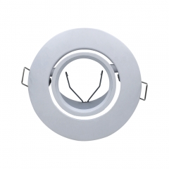 White round adjustable MR16 GU10 down light fitting