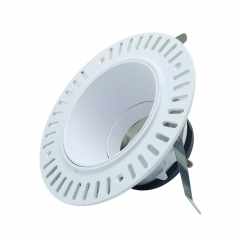 Round anti-glare 360°gimbal trimless downlight housing