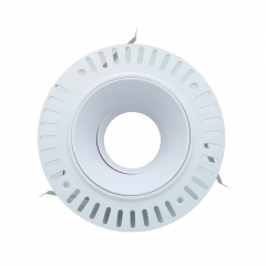 Round anti-glare 360°gimbal trimless downlight housing