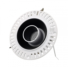 Whtie round anti glare 360° adjustable trimless spotlight