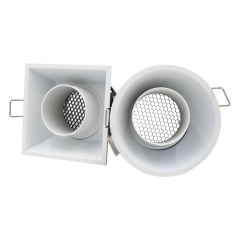 Square 360° adjustable gu10 recessed spotlight fitting