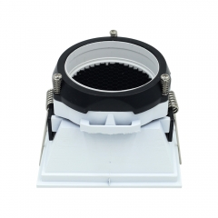 Square 360° adjustable gu10 recessed spotlight fitting