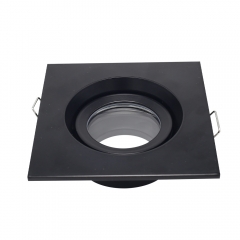 Square black anti glare adjustable customized waterproof recessed IP65 led recessed downlight for bathroom