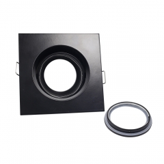 Square black anti glare adjustable customized waterproof recessed IP65 led recessed downlight for bathroom