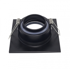 Square black anti glare adjustable customized waterproof recessed IP65 led recessed downlight for bathroom