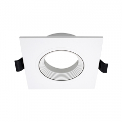 Square downlight 3w for mr16 gu10 plastic downlights white recessed ceiling led down light fitting