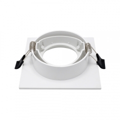 Square downlight 3w for mr16 gu10 plastic downlights white recessed ceiling led down light fitting