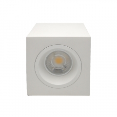 Commercial indoor square pure aluminum adjustable GU10 MR16 surface mounted downlights housing