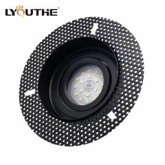 Commercial aluminum recessed Mr16 Gu10 rotatable round antiglare 5W trimless LED downlight