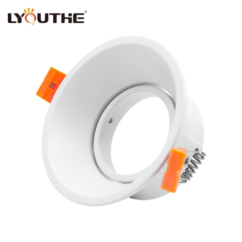 Round recessed GU10 MR16 ceiling adjustable white die-casting aluminum downlights fixtures