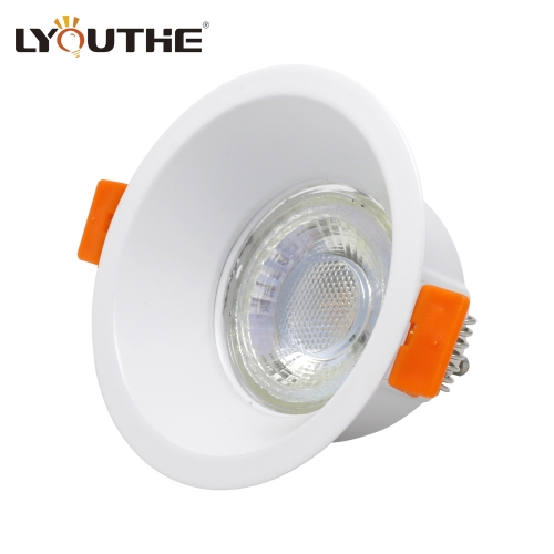 Commercial round led downlight anti-glare light 15w recessed iron lighting fixture