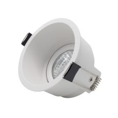 Modern Round Aluminium Gu10 Housing Recessed Adjustable Halogen Antiglare Spotlight Ceiling Downlight for Hotel