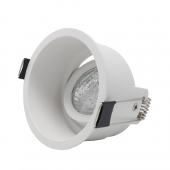 Modern Round Aluminium Gu10 Housing Recessed Adjustable Halogen Antiglare Spotlight Ceiling Downlight for Hotel