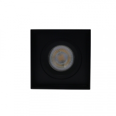 Square pure aluminum GU10 MR16 recessed ceiling surface mounted down lights housing for mall