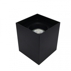 Square pure aluminum GU10 MR16 recessed ceiling surface mounted down lights housing for mall