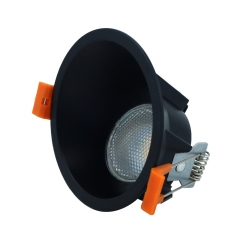 Black round die-casting aluminum ceiling GU10 anti glare downlights housing