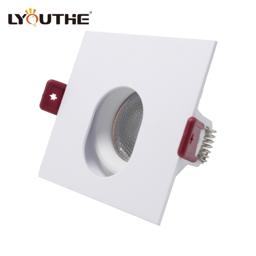 Hotel Mr16 Gu10 Ceiling Spotlight Anti Glare Recessed Down Light Fixture Aluminum Square Adjustable Downlight