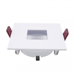 Hotel Mr16 Gu10 Ceiling Spotlight Anti Glare Recessed Down Light Fixture Aluminum Square Adjustable Downlight