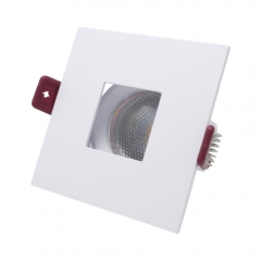 Hotel Mr16 Gu10 Ceiling Spotlight Anti Glare Recessed Down Light Fixture Aluminum Square Adjustable Downlight