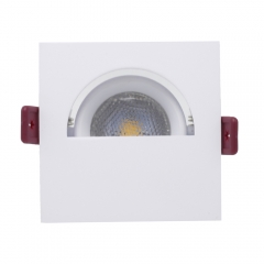Hotel Mr16 Gu10 Ceiling Spotlight Anti Glare Recessed Down Light Fixture Aluminum Square Adjustable Downlight