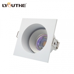 GU10 MR16 Square anti glare adjustable spotlights die cast aluminum white down lights