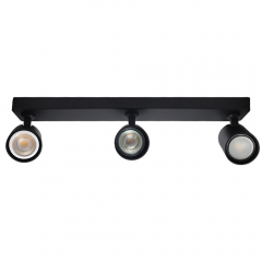 GU10 MR16 rotatabale raw aluminum three head ceiling track spotlights fittings for clothing Shop