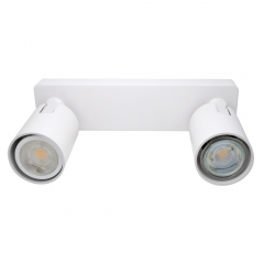 Supermarket aluminum adjustable double head surface mounted gu10 mr16 spotlights housing