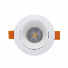 Cob Recessed Ceiling Adjustable Downlight Gu10 Aluminum Mr16 Anti Glare Round Spotlight 90Mm Led Down Light Housing