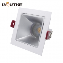 Cob Ceiling Die Cast Down Light Housing Mr16 Anti Glare Recessed Adjustable White Gu10 Square Downlight