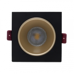 Hotel Recessed Led Cob Down Light Halogen Downlight Fixture Gu10 Indoor Spot Light Square Ceiling Black Mr16 Spotlight