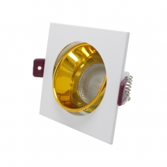 Aluminum Die Cast 75Mm Cut Out Led Downlight Fixture Square Gu10 Anti Glare Adjustable Mr16 Halogen Recessed Spot Light