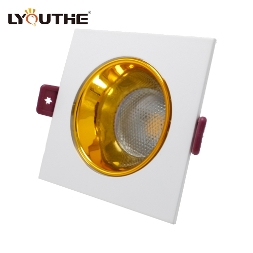 Aluminum Die Cast 75Mm Cut Out Led Downlight Fixture Square Gu10 Anti Glare Adjustable Mr16 Halogen Recessed Spot Light