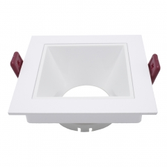 Indoor Modern Square Celling Mr16 Aluminum Downlight Adjustable Anti-Glare Down Light Fitting Gu10 Recessed Spotlight