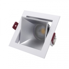 Cob Ceiling Die Cast Down Light Housing Mr16 Anti Glare Recessed Adjustable White Gu10 Square Downlight