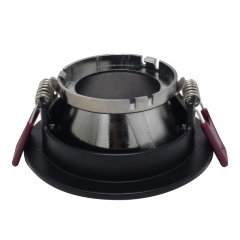 Led Ceiling Recessed Aluminum Gu10 Downlight With 75Mm Cut Out Cob Round Anti-Glare Down Light Frame
