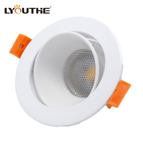 Cob Recessed Ceiling Adjustable Downlight Gu10 Aluminum Mr16 Anti Glare Round Spotlight 90Mm Led Down Light Housing