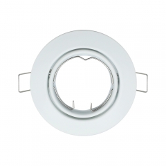 White classic round GU10 MR16 adjustable iron downlight fixtures