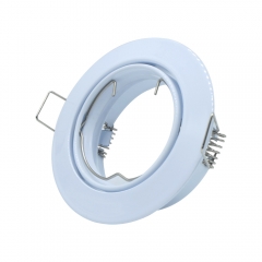 Low price white round adjustable angle iron 85mm recessed ceiling downlights frame