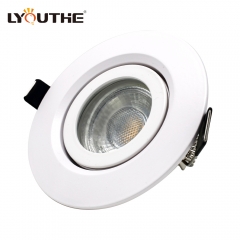 White Black round adjustable angle IP65 die casing aluminum recessed waterproof downlights