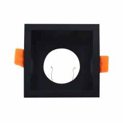 Square Ceiling Recessed Anti Glare Cob Black Led Downlight Fixtures With Gu10