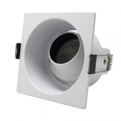 Bedroom Downlight Ceiling Recessed Light Die Casting Housing Parts Mr16 Square Led Cob Anti Glare Spotlight