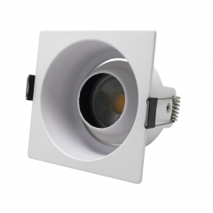 Bedroom Downlight Ceiling Recessed Light Die Casting Housing Parts Mr16 Square Led Cob Anti Glare Spotlight