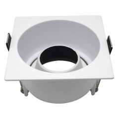 Bedroom Downlight Ceiling Recessed Light Die Casting Housing Parts Mr16 Square Led Cob Anti Glare Spotlight