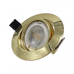 White gold GU10 MR16 iron adjustable round IP20 90mm halogen downlight fixtures for hotel