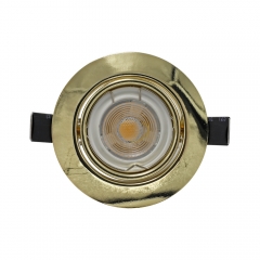 White gold GU10 MR16 iron adjustable round IP20 90mm halogen downlight fixtures for hotel