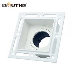 Aluminium Trimless Recessed Indoor Hotel Square Downlight Fixture