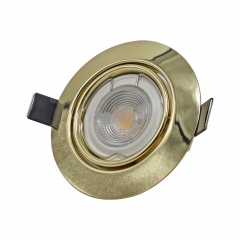 White gold GU10 MR16 iron adjustable round IP20 90mm halogen downlight fixtures for hotel